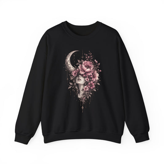 Flying Crane Illustration Sweatshirt | Japanese streetwear, cherry blossoms