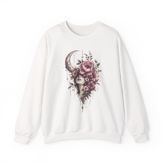 Flying Crane Illustration Sweatshirt | Japanese streetwear, cherry blossoms