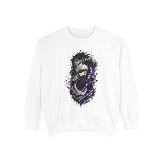 Anime Dark Energy Sweatshirt — Mystic Purple Demon Graphic
